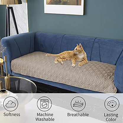 Ameritex Waterproof Blanket Reversible Dog Bed Cover Pet Blanket for Furniture Bed Couch Sofa - color: Beige, size: 30x53 Inch (Pack of 1)