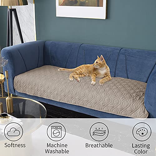 Ameritex Waterproof Blanket Reversible Dog Bed Cover Pet Blanket for Furniture Bed Couch Sofa - color: Beige, size: 30x53 Inch (Pack of 1)