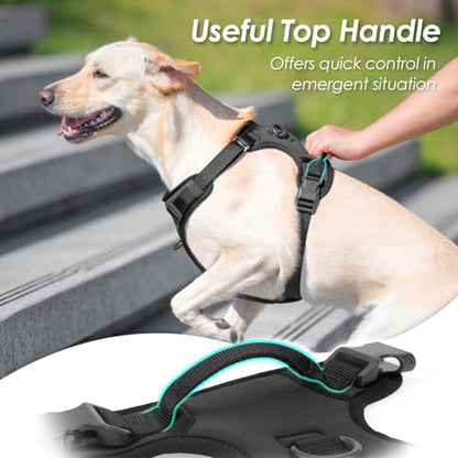 No Pull Dog Harness, Puppy Vest with Front Clip for Small Medium Large Sized Dog(Black,XS) - color: Black, size: XS(Neck:11.8-16.5", Chest:14.2-19.7")