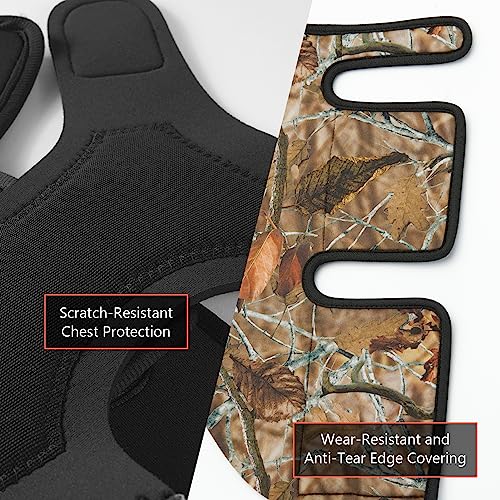 BASSDASH Dog Camo Neoprene Adjustable Hunting Vest Waterproof Chest Protection - size: Large