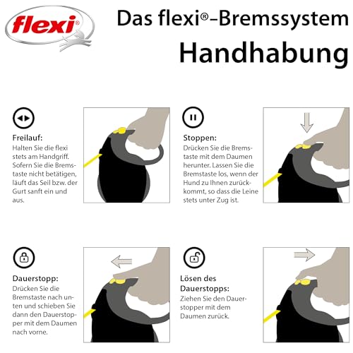 Flexi Giant Professional, Gurt, L: 10 M, Schwarz/Neon - size: X-Large (10 m)