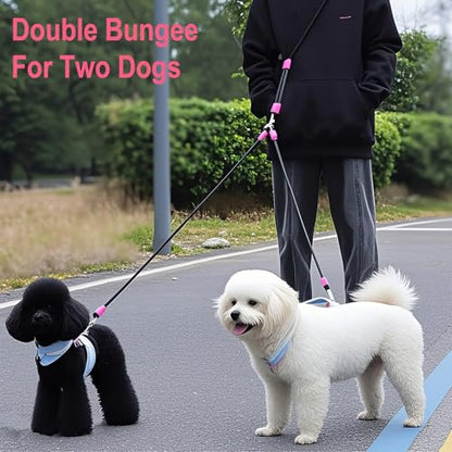 Double Dog Leash for Two Dogs,Dual Hands Free Dog Leashes,360 Swivel No Tangle Walking Leash,Soft Padded Handle,Adjustable Crossbody Waist Rope for Small Medium Large Dogs,Black - color: Black