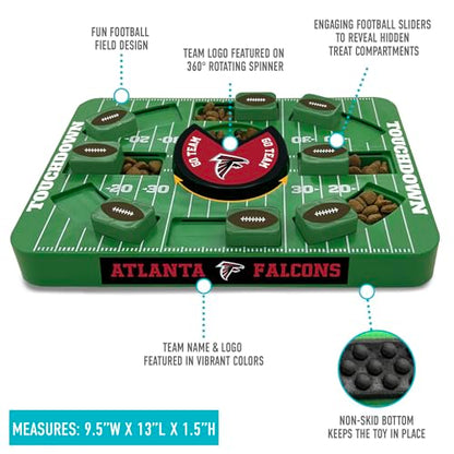 Pets First NFL Atlanta Falcons Large Puzzle Toy, New Size, Interactive Dog Treat & Slow Feeding Toy - color: ATLANTA FALCONS, size: Large