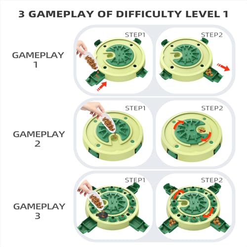 Dog Puzzle Toy, Large Size, 3 Levels of Step-by-Step Challenge, 4 Ways to Play Beginner to Advanced Slow Feeder & Mental Stimulation for Smart Dogs Enrichment Toys - color: Green