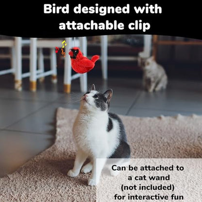 SPOT Song Birds Cat Toy- Touch Activated Singing Catnip Toy Mimics Real Bird Songs, Battery Operated Toy Satisfies Cat's Natural Urge to Hunt - One 5" Song Bird, Assorted Colors