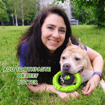 Dog Toys for Aggressive Chewers Large Medium Small Breed, Indestructible Durable Tough Dog Chew Toys to Keep Them Busy, Nylon Rubber Interactive Dog Toys - color: Grass Green