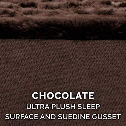 Furhaven Replacement Dog Bed Cover Ultra Plush Faux Fur & Suede Mattress, Machine Washable - Chocolate, Jumbo Plus (XX-Large) - color: Chocolate, size: Jumbo Plus (XX-Large) (Pack of 1)