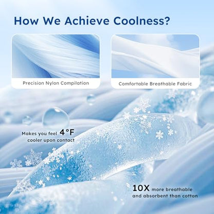ZOMISIA Cooling Blanket for Large Dogs - High Cold Washable Pet Blanket, Travel Soft Dog Summer Essentials, Blue, 40"x50" - color: Blue, size: L(40x50")
