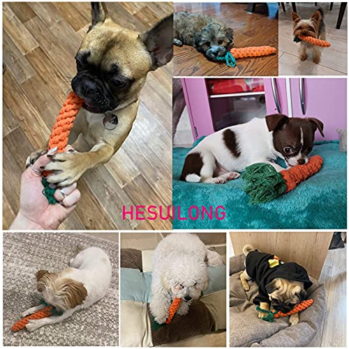 Dog Toys 3 PCS Puppy Teething Chew Toys,Dog Rope Toys,Cat Chew Toys,Safe Braided Rabbit Toys Healthy Gift - color: orange
