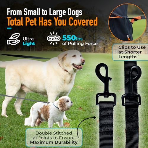50ft Long Leash for Dogs - Long Line Dog Leash for Training Recall/Commands at Distance - Nylon, Heavy Duty - Ideal for Large & Small Breeds - size: 50ft