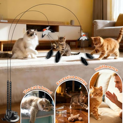 Walfront Interactive Multi Cat Toys for Indoor Cats – Keeps Multiple Cats Busy, Reduces Aggression & Boredom, Perfect for Multi-Cat Homes