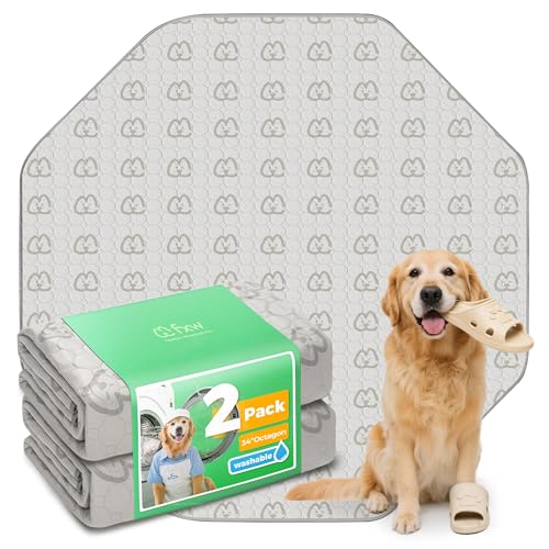FXW Washable Pee Pads for Dogs, Leak-Proof & Non-Slip, Specifically Designed for FXW Rollick/Homeplus 32/40/45inch 8 Panels Dog Playpen, 34" Octagon, Khaki, 2 Packs - color: Khaki, size: 34" Octagon (2 Packs)