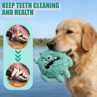 Plush Squeaky Dog Toy, Crinkle Stuffed Dog Toy Keep Them Busy Tug of War Birthday Dog Chew Toy for Small Medium Large Dogs (Light Green) - color: Light Green