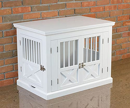 zoovilla Merry Products Triple Door Medium Dog Crate, Color White - color: White
