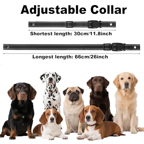 Aikko Collar Replacement Strap for Dogs, Durable Reflective Nylon Replace Belt for Most E Collar Systems, Adjustable Fence Collar Band Fit Large Medium Small Dog, Black - color: Black