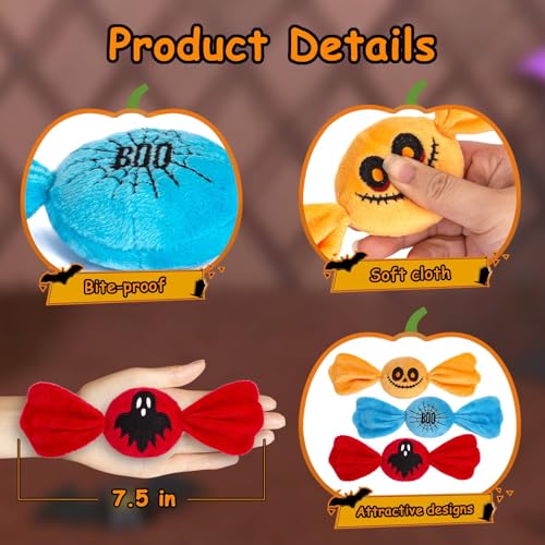 Retro Shaw 3PCS Candy Catnip Kicker Toys for Indoor Cats, Crinkle Cat Toys with Catnip, Interactive Plush Kitty Treat Toy for Bored Cats, Kitten Teething Toys - style: Candy-3