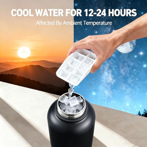 Cibaabo Insulated Dog Water Bottle with 2 Bowls, 32oz Travel Stainless Steel Double Wall Thermos, Portable Pet Dispenser, Gifts for Puppy Small Medium Dogs Walking Hiking and Camping - color: Buttercream