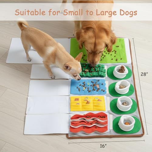 Nocciola Snuffle Mat for Dogs, 28" x 16" Enrichment Puzzle Toy - Phone Alarm Clock Design, Slow Feeder & Mental Stimulation, Perfect for Small, Medium, & Large Dogs, Hide and Seek Dog Toy