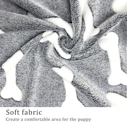 1 Pack 3 Blankets Super Soft Fluffy Premium Fleece Pet Blanket Flannel Paw Printed Throw for Dog Puppy Cat (Medium 30x20'', Star, Bone, Love) - color: Stars, Bone, Love, size: 30x20 inch(Pack of 3)