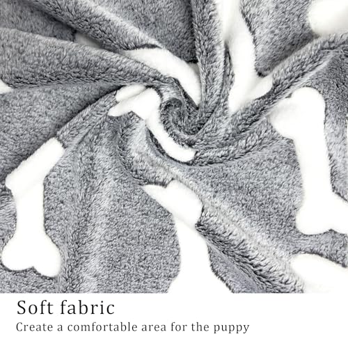 1 Pack 3 Blankets Super Soft Fluffy Premium Fleece Pet Blanket Flannel Paw Printed Throw for Dog Puppy Cat (Large 41x31'', Star, Bone, Love) - color: Stars, Bone, Love, size: 41x31 inch(Pack of 3)