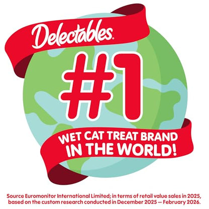 Delectables Lickable Spoon Handheld Wet Cat Treats Made with Real Chicken & Salmon, Quick & Easy Creamy Puree, Mess Free, Grain-Free, No Added Fillers, No by-Products, Variety Pack, 32ct - size: 0.35 Ounce (Pack of 32)