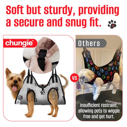 Dog Grooming Hammock for Cats – Pet Restraint for Nail Trimming with Pet Nail Clipper – Dog Sling for Grooming, Pet Hammock for Nail Cutting & Grooming Harness (Legs Spacing: 3.9-8.9”)/Max W:12lb) - size: XXS(leg spacing: 3.9-8.9")/8pound)