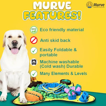 Snuffle Mat for Dogs Large Size 28.7 X 28.7 in. Tire Your Dogs Out Activity Mat for Boredom and Stimulation, Higher Entertainment Value for Large, Medium, Small Puppies