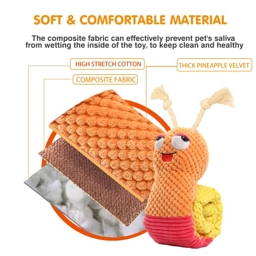 lilfrd Dog Enrichment Toys - Dog Puzzles Squeaky Treat Dispensing Crinkle Plush Snuffle Toys - Treat Toy for Small Medium Large Breed Puppy, Snail - style: Snail