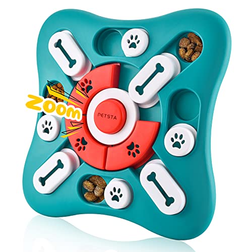 PETSTA Dog Puzzle Toys, Treat Dispensing Dog Enrichment Toys for IQ Training and Brain Stimulation, Interactive Mentally Stimulating Toys as Gifts for Puppies, Cats, Dogs - color: Green