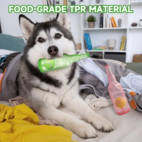 Water Bottle Dog Toy,Dog Toys for Aggressive Chewers,Water Bottle with Tennis Ball,Suitable for Small and Medium Pets to Exercise Outdoors(Green) - color: Green