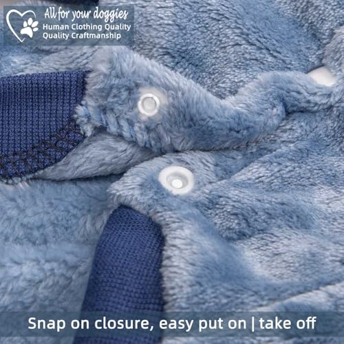 FabriCastle Dog Hoodie Sweater for Small Dogs Boy and Girl, Small Dog Clothes XS XXS Puppy Sweatshirt, Pet Outfit, Cat Clothing Super Soft Warm Snap On Closure (Blue-Navy, X-Small) - color: Blue-Navy, size: X-Small