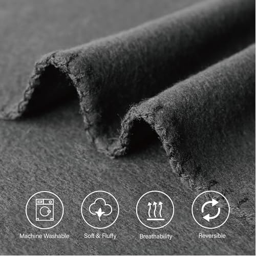 ZYFZCYBL Fleece Throw Blankets Lightweight Warm Soft Cozy Pet-Friendly Bulk Fleece Throw Blanket Solid for Home Bed, Sofa，Office,Gifts, Couch (Pack of 6-50 x 60 inch，Black) - color: Black