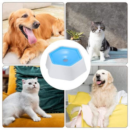 Floating Pet Bowl – Spill Resistant Water Feeder, Anti Tip Design, Dry Mouth Control | Splash Proof Cat Dog Drinking Solution for Home Travel - color: Blue