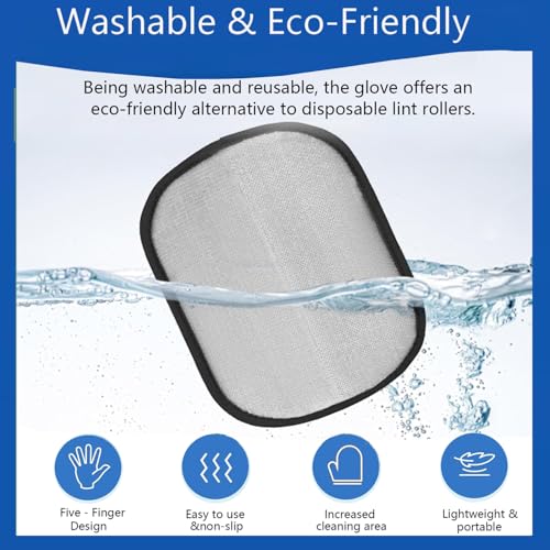Coraltree Pet Hair Removal 2 Pcs Glove With Two Hooks for Dogs and Cats, Upgraded Reusable Static Pet Hair Gloves for Clothing, Sofas, Carpets, Car Seats