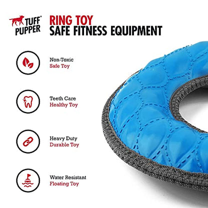 Tuff Pupper SuperChewy Tough Floating Dog Water Toy Strong Natural Rubber | Great Dog Fetch Toy | Pool Swimming Toy for Puppy| Durable Training Toy for Non-Aggressive Chewers