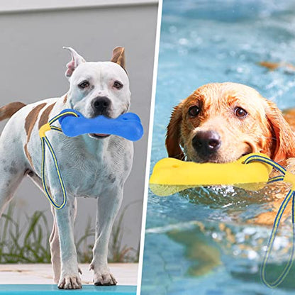 SCENEREAL Dog Water Toys for Medium & Large Dogs - Interactive Floating Pool Toys, 2 Pack Fetch Chew Toys, Retrieving Dummy for Outdoor Training, Fun Swim & Play - color: Bone Shape