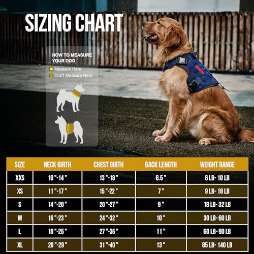 OneTigris Tactical Dog Harness Vest,No-Pull Service Dog Vest with Hook & Loop Panels,Adjustable Dog Vest Harness for Walking Hiking Training(Blue,XS) - color: Blue, size: XS
