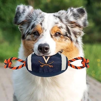 Pets First NCAA Nylon Football Dog Toy - color: Virginia Cavaliers