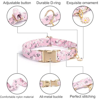 Custom Customized Personalized Dog Collars with Engraved ID Name Phone Number with Metal Buckle - Adjustable Dog Collars for Male Female Girl Boy Puppy X-Small Small Medium Large X-Large Dogs - color: New matel buckle