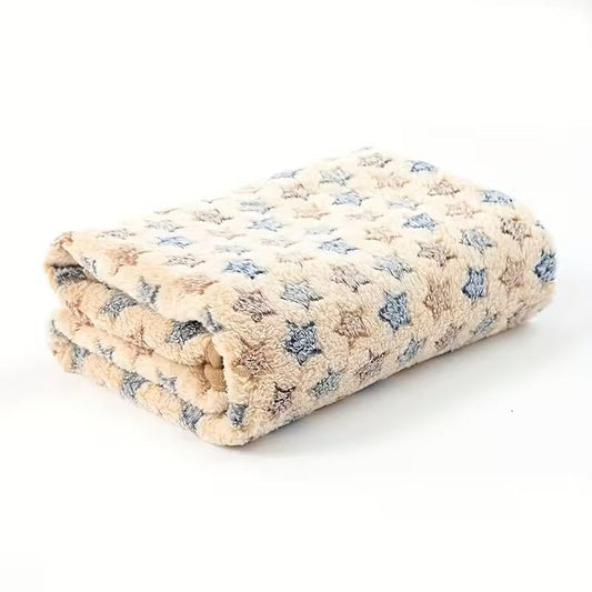 1pcs Star Print Pet Blanket, Soft Indoor Cat & Dog Blanket, Essentials for Kittens & Puppies Sofa Cage Bed Use, Pet Supplies, Idea Gift - 20 * 30Inch, Brown - color: Brown With Color Star Print, size: 20*30Inch