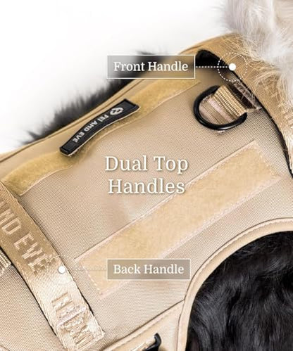 2026 New Edition, Fei & Eve MagEase Dog Harness - Instant Magnetic Buckle | 3-Point No-Pull Control | Heavy-Duty 900D Nylon | Dual Safety Handles | Breathable Mesh | Adjustable Fit | Medium,Champagne - color: Champagne, size: M