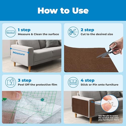 Best Pet Supplies Catify Cat Scratcher, Fun Interactive Scratchers, Posts, Poles, Claw Safe, Furniture Saver Indoor Play Support Natural Cat Behaviors Heavy Duty - Brown, 39.4 x 15.8 - color: Brown Mat - 39.4 x 15.8"