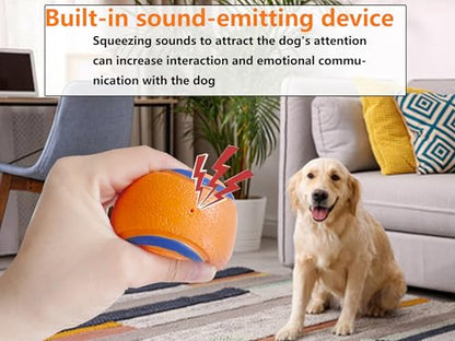 Dog Toy Ball,Rubber Sound-Producing Toy Ball, with a Groove Design That is Resistant to Bites, Has a High Bounce, Dog Training Interactive Pet Toy, Relieving Pet Anxiety,Pack of 2 - color: Yellow, size: Small/Large
