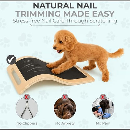 Dog Scratch Board for Nails – Dog Nail Scratch Pad with 2 Extra Sandpapers & Training Guide – Safe Dog Nail File Board for Natural Trimming – Dog Nail Board for All Sizes (Small 15.7in * 9.8in) - size: Small (15.7in * 9.8in)