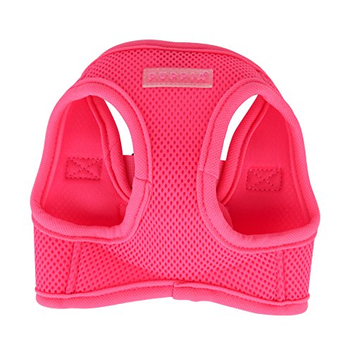 Puppia Neon Soft Vest Harness Step-in No Choke No Pull Walking Training for Small and Medium Dog, Pink, X-Small - color: Pink, size: X-Small, style: Neon Soft Vest Harnes
