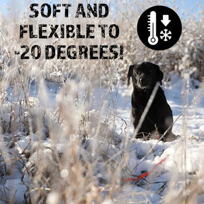 RigidBuilt Tracking Leash & Long Check Cord | 30 Feet | Waterproof Standard Dog Leash | Heavy Duty & Easy to Clean Hunting Dog Accessories - size: Small (5-40 lbs)