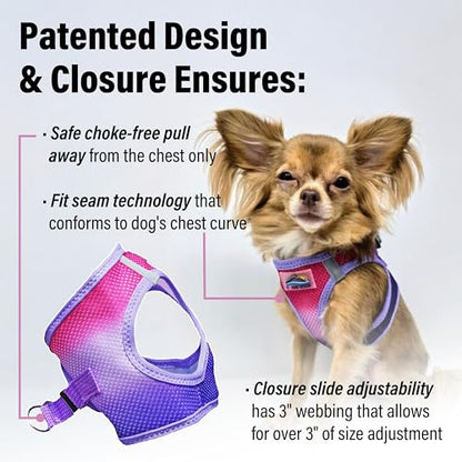 American River Choke-Free Dog Harness - Raspberry Sundae Ombre - color: Raspberry Sundae, size: X-Small