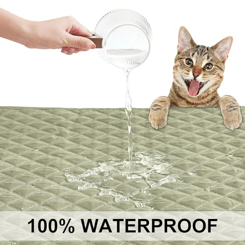 NICETOWN Pet Blanket, Water Resistant Cat Dog Puppy Dog Hair Repellent Blanket for Small Medium Large Dogs, Waterproof Sectional Couch Covers, 1 PC, 62 x 82, Beige/Khaki - color: Beige/Khaki, size: 82"L x 62"W x 0.15"Th