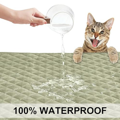 NICETOWN Pet Blanket, Water Resistant Cat Dog Puppy Dog Hair Repellent Blanket for Small Medium Large Dogs, Waterproof Sectional Couch Covers, 1 PC, 62 x 82, Beige/Khaki - color: Beige/Khaki, size: 82"L x 62"W x 0.15"Th