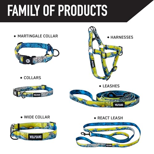 Wolfgang Heavy Duty Martingale Dog Collar with Quick Release Nylon Buckle for Walking & Training, DawnPatrol Print, Medium - color: DawnPatrol Print, size: Medium (1 Inch x 14-18 Inch)